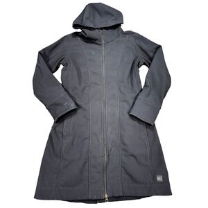 MEC Parka Jacket Women's Medium Black Slim Fit Fleece Lined Insulated Long Coat